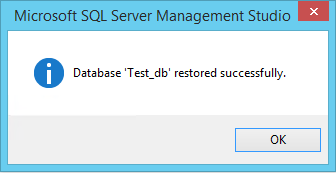 Restore Database in SQL Server with SSMS