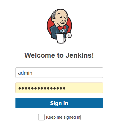 Login Jenkins Admin Dashboard