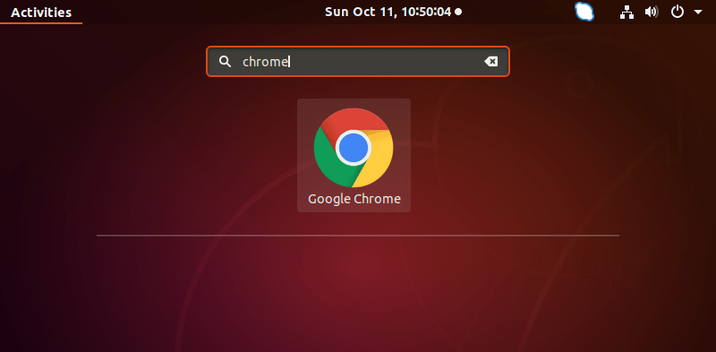 Launch Chrome Application Ubuntu 18.04