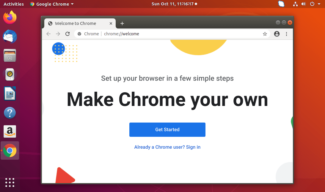Running Chrome on Ubuntu 18.04